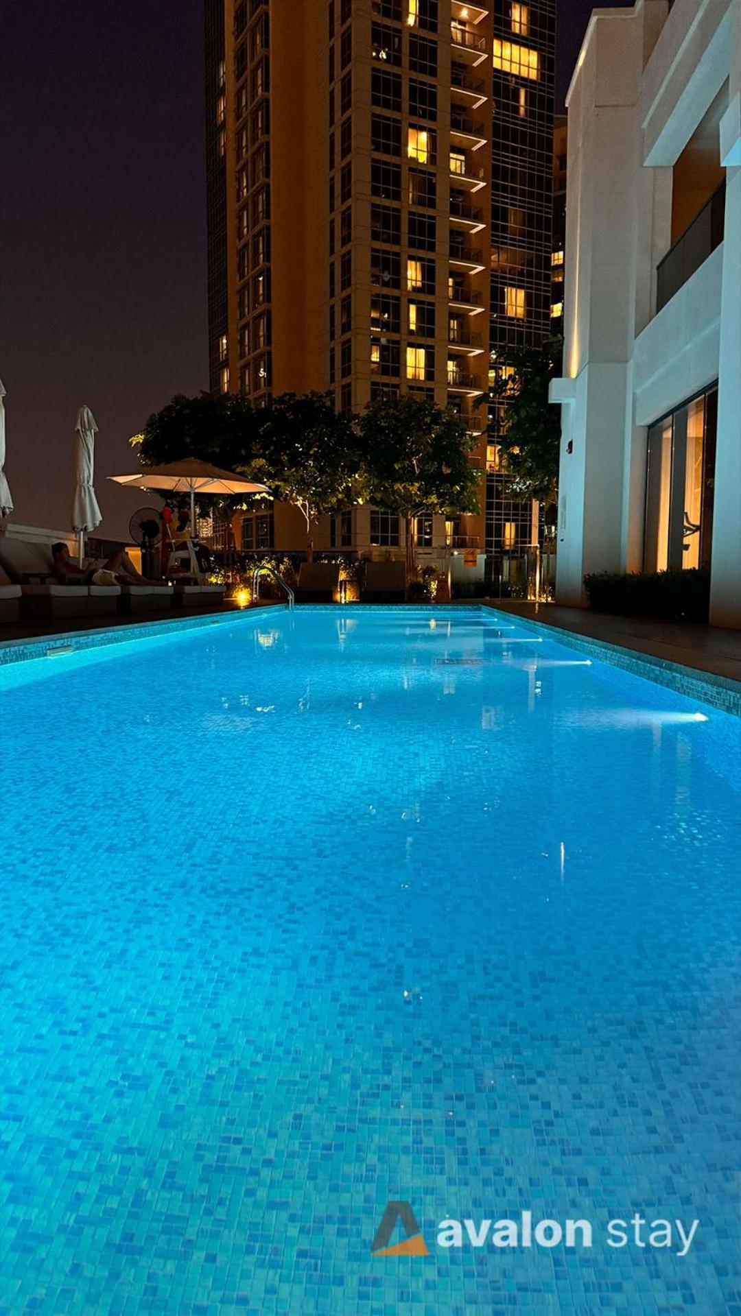 Avalonstay - Luxury 1Br Apt In Downtown Dubai-Brand New-Burj Khalifa & Fountain Views From Pool Exterior foto