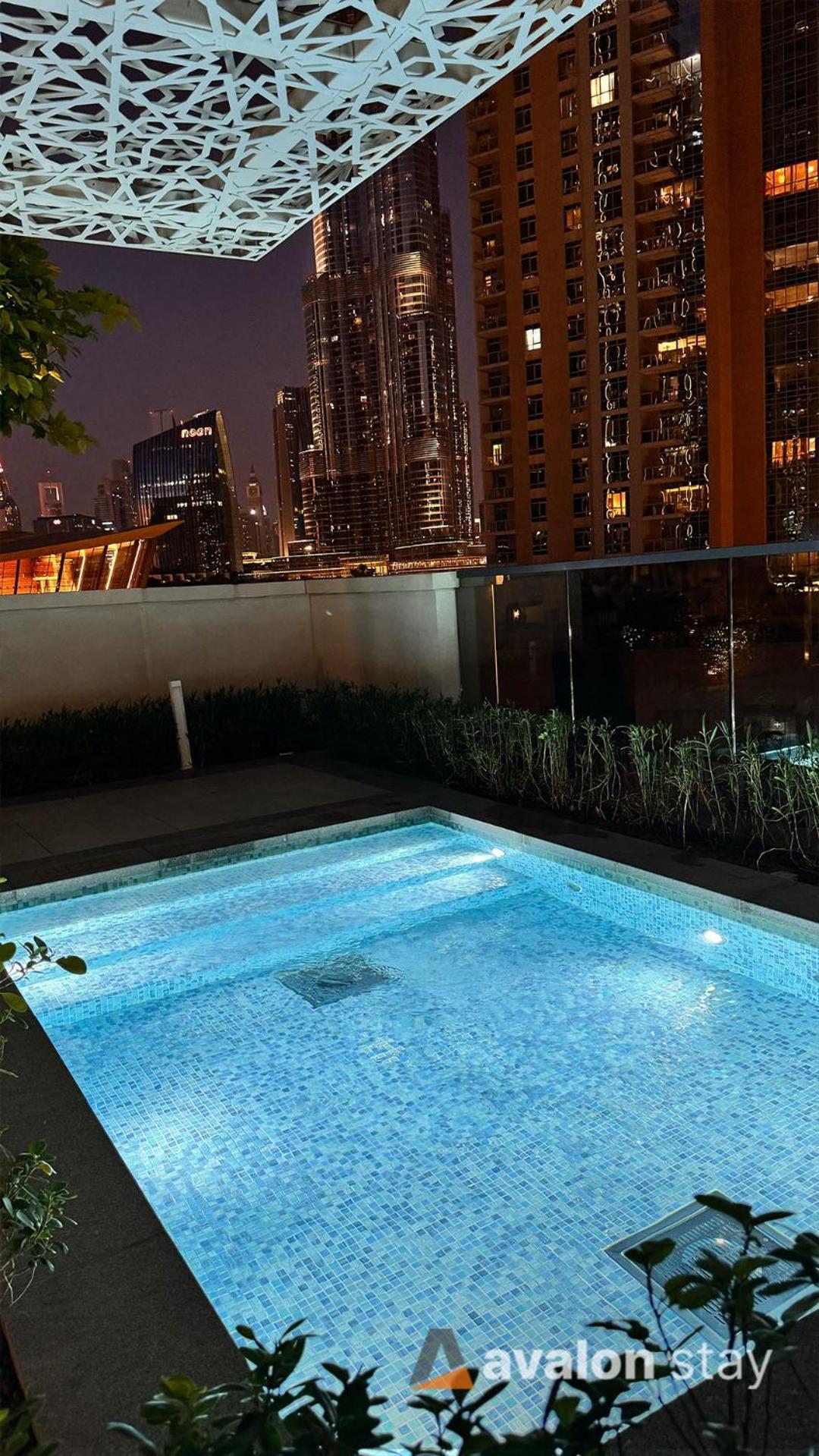 Avalonstay - Luxury 1Br Apt In Downtown Dubai-Brand New-Burj Khalifa & Fountain Views From Pool Exterior foto